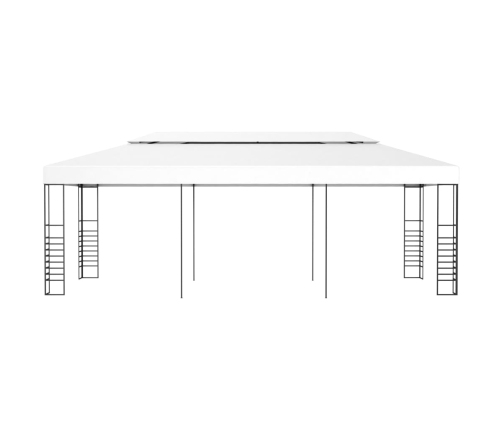 Marquesina cenador de jardín blanca 6x3 m