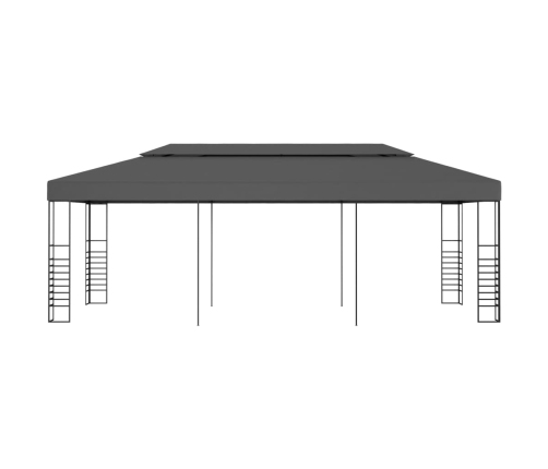 Marquesina cenador de jardín antracita 3x6 m