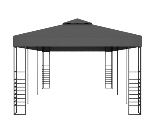 Marquesina cenador de jardín antracita 3x6 m