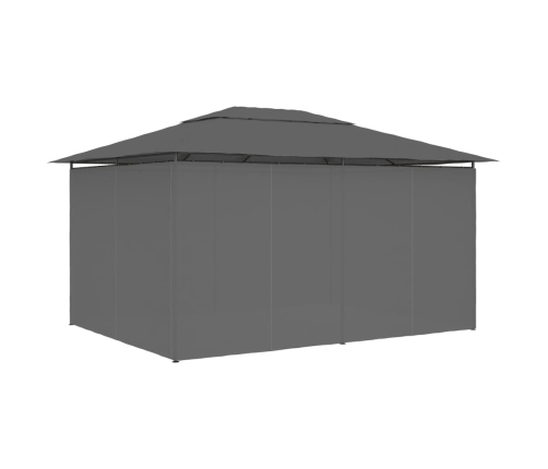 Carpa de jardín con cortinas gris antracita 4x3 m