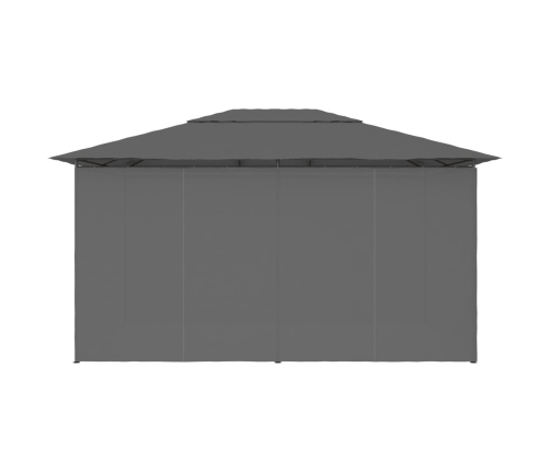 Carpa de jardín con cortinas gris antracita 4x3 m