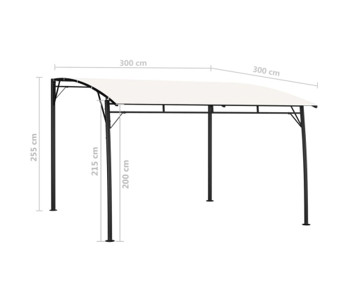 Toldo parasol de jardín color crema 3x3x2,55 m