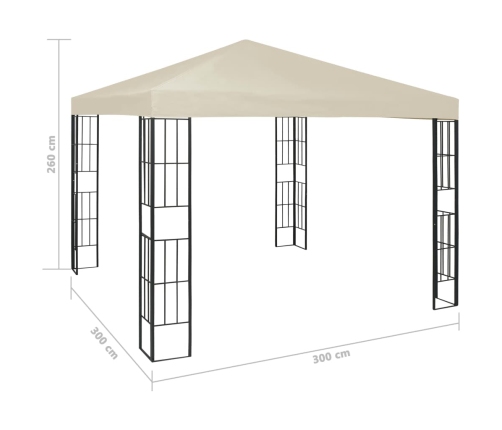 Cenador color crema 3x3 m