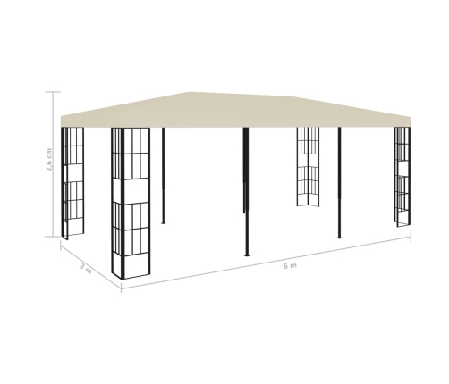 Cenador color crema 3x6 m