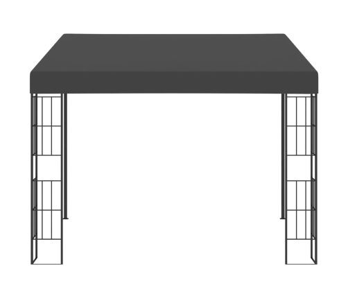 Cenador con montaje en la pared tela gris antracita 3x3 m