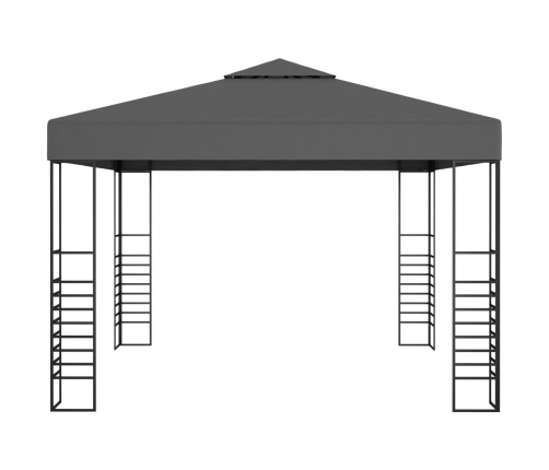 Carpa cenador de jardín gris antracita 3x3 m