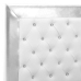 Estructura de cama de cuero sintético blanco 160x200 cm