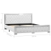 Estructura de cama de cuero sintético blanco 160x200 cm