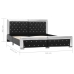 Estructura de cama cuero sintético negro 160x200 cm