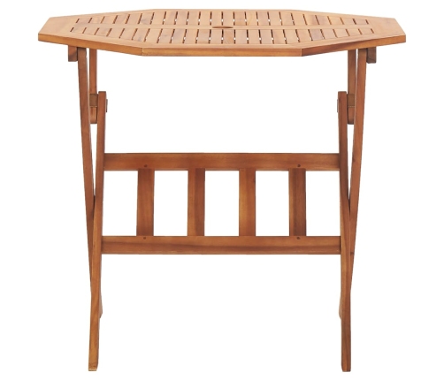 Mesa plegable de jardín de madera maciza de acacia 90x75 cm