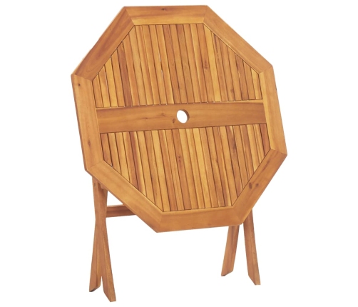 Mesa plegable de jardín de madera maciza de acacia 90x75 cm