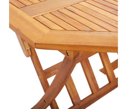 Mesa plegable de jardín de madera maciza de acacia 90x75 cm