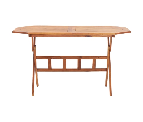 Mesa de jardín plegable madera maciza de acacia 135x85x75 cm