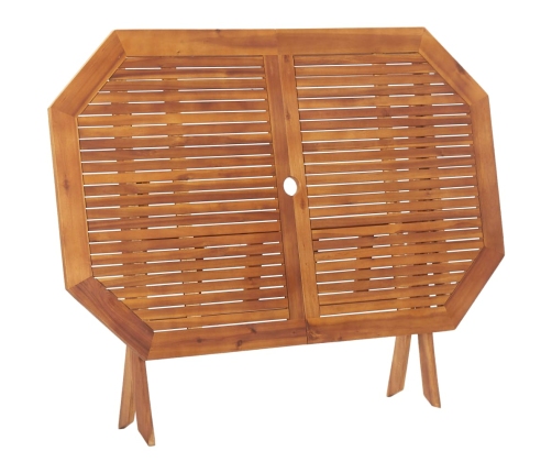 Mesa de jardín plegable madera maciza de acacia 135x85x75 cm