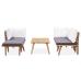 Juego de muebles de jardín 5 pzas madera maciza de acacia