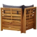 Sofá seccional esquina 1 pza con cojines madera maciza acacia
