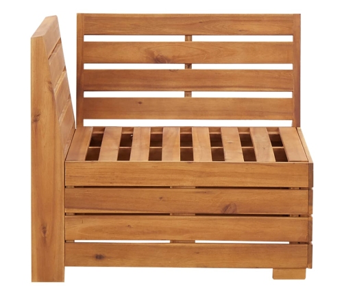Sofá seccional esquina 1 pza con cojines madera maciza acacia