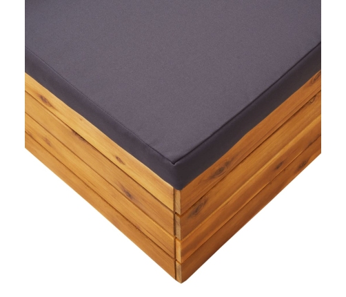 Sofá seccional esquina 1 pza con cojines madera maciza acacia