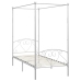 vidaXL Estructura de cama con dosel metal blanco 100x200 cm