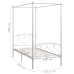 vidaXL Estructura de cama con dosel metal blanco 100x200 cm