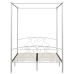 Estructura de cama con dosel metal blanco 160x200 cm