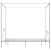 Estructura de cama con dosel metal blanco 160x200 cm