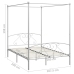 Estructura de cama con dosel metal blanco 160x200 cm