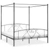 vidaXL Estructura de cama con dosel metal gris 200x200 cm