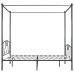 vidaXL Estructura de cama con dosel metal gris 200x200 cm