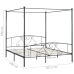 vidaXL Estructura de cama con dosel metal gris 200x200 cm