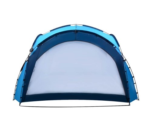 Carpa de fiesta con LED y 4 paredes laterales azul 3,6x3,6x2,3m