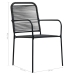 Set de comedor de jardín 9 pzas cuerda de algodón y acero negro