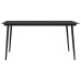 Set de comedor de jardín 9 pzas cuerda de algodón y acero negro