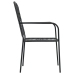 Set de comedor de jardín 9 pzas cuerda de algodón y acero negro