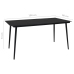 Set de comedor de jardín 9 pzas cuerda de algodón y acero negro