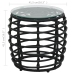Set de mesa y sillas de jardín 3 piezas ratán sintético negro