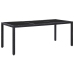 Juego de comedor de jardín 9 piezas ratán sintético negro
