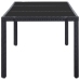 Juego de comedor de jardín 9 piezas ratán sintético negro