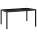 Juego de comedor de jardín 7 piezas ratán sintético negro