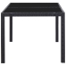 Juego de comedor de jardín 7 piezas ratán sintético negro