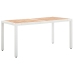 Juego de comedor de jardín 7 piezas ratán sintético blanco