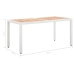 Juego de comedor de jardín 7 piezas ratán sintético blanco