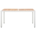 Juego de comedor de jardín 7 piezas ratán sintético blanco