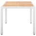 Juego de comedor de jardín 7 piezas ratán sintético blanco