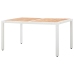Juego de comedor de jardín 7 piezas ratán sintético blanco