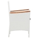 Juego de comedor de jardín 7 piezas ratán sintético blanco