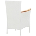 Juego de comedor de jardín 7 piezas ratán sintético blanco