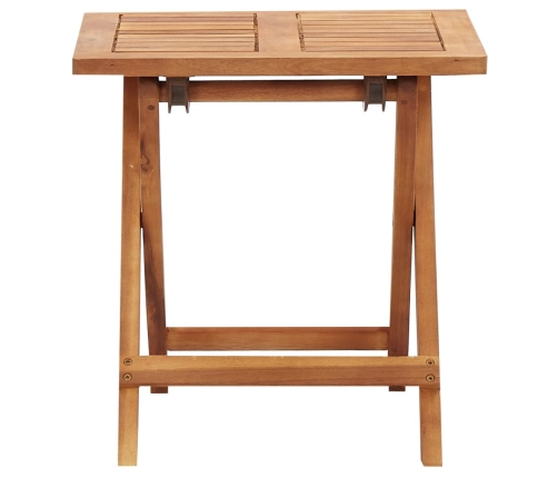 Tumbona con mesa ratán sintético y madera maciza de acacia