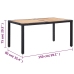 Set comedor de jardín 7 piezas y cojines ratán sintético negro