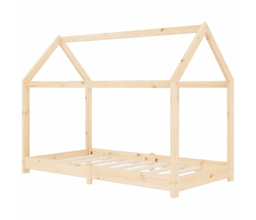 Estructura de cama infantil de madera maciza de pino 70x140 cm